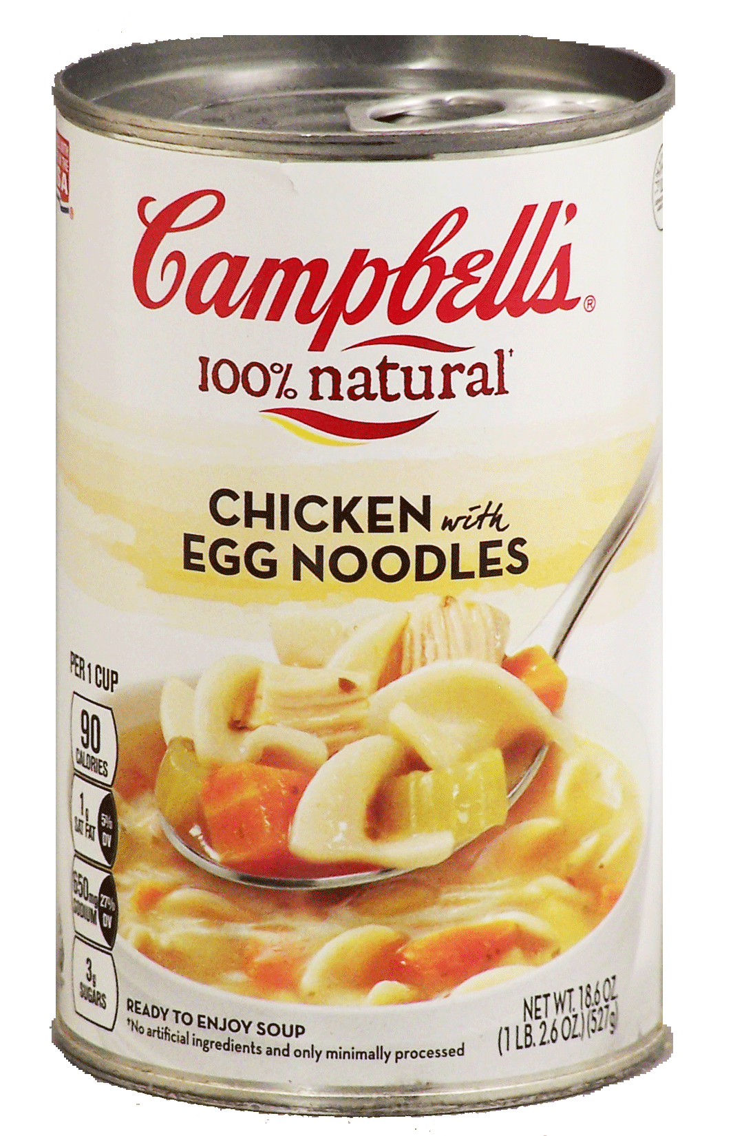 Campbell's 100% Natural chicken with egg noodles made with only roasted white meat ready to serve soup Full-Size Picture